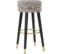 Mauro Ferretti Paris tabouret de bar Ø 35x74 cm gris noir or
