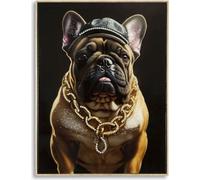 Mauro Ferretti peinture murale Bully 62x4x82 cm noir or