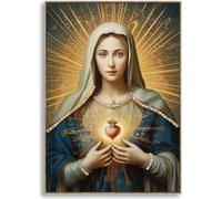 Mauro Ferretti peinture murale Madonna avec cadre 72x4x102 cm