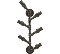 Mauro Ferretti Porte-bouteilles mural Manhattan 6 places 27x15x55 cm cuivre noir