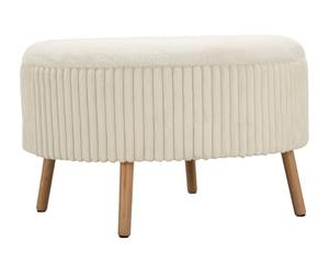 Mauro Ferretti Pouf Goteborg Big cm Ø 83 x 56 cm, MDF, blanc