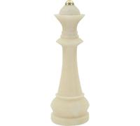 Mauro Ferretti, reine d'échecs décorative Quarzy Ø12x36 cm or blanc