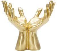 Mauro Ferretti Sculpture de mains Peace Hands 25x15x24 cm or
