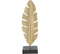 Mauro Ferretti Sculpture décorative Leaf Glam Bougeoir Or Noir 10x10x34 cm