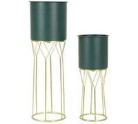 Mauro Ferretti - Set de 2 cache-pots en métal coloré Grent