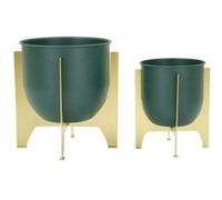 Mauro Ferretti - Set de 2 cache-pots en métal coloré Grent shet
