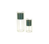 Mauro Ferretti - Set de 2 cache-pots en métal coloré Grent slim