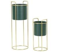 Mauro Ferretti - Set de 2 cache-pots en métal coloré Grent slim