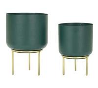 Mauro Ferretti - Set de 2 cache-pots en métal coloré Grent sour