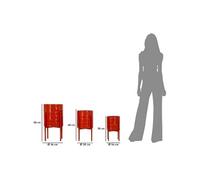 Mauro Ferretti - Set de 3 cache-pots en métal Archy