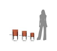 Mauro Ferretti - Set de 3 cache-pots en métal Milly G