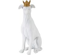 Mauro Ferretti Statue de chien Chien blanc 20x12,5x33 cm or blanc