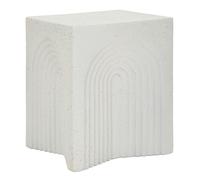 Table d'Appoint Design "Arc" 50cm Blanc