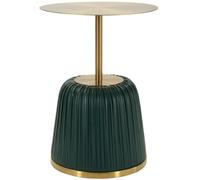 Mauro Ferretti Table basse Egle Vert Ø 40 x 55 cm, métal et PU, gris/vert
