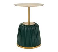 Table d'Appoint Design "Egle" 55cm Vert & Or