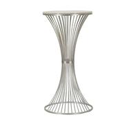 Mauro Ferretti Table basse Funnel Ø 50 x 100 cm, métal et marbre, argent, 100 x 50 x 50 cm
