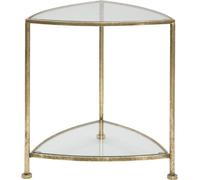 Mauro Ferretti table d'appoint 2 étagères 45x45x50 cm or