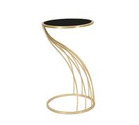 Mauro Ferretti Table d'appoint encastrée Ø 35x60 cm noir or