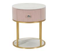 mauro ferretti Table de chevet MonTPELLIER Rose Ø 42 x 48 cm