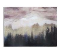 PEINT SUR TOILE MONTAGNE ROSE