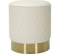 Mauro Ferretti Tabouret Sharon Ø36x39 cm or blanc