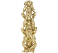 Mauro Ferretti tour singe figurine décorative Ø10.5x30 cm or brillant