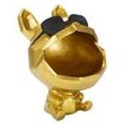 Mauro Ferretti - Vide-poche en polyrésine Dog 17 x 23.5 cm Doré et Noir G