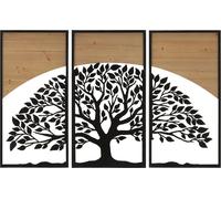 Mauro Ferretti wall panel Arc Set 3-piece 105x2x70 cm black-brown