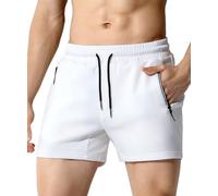 Mauro Kane Short Homme Sport avec Poche Zippée Short en Jogging Décontracté Pantalons Court Men Running Shorts