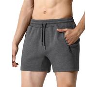 Mauro Kane Short Homme Sport avec Poche Zippée Short en Jogging Décontracté Pantalons Court Men Running Shorts