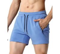 Mauro Kane Short Homme Sport avec Poche Zippée Short en Jogging Décontracté Pantalons Court Men Running Shorts