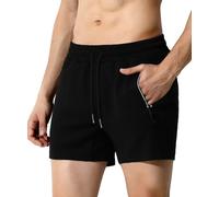 Mauro Kane Short Homme Sport avec Poche Zippée Short en Jogging Décontracté Pantalons Court Men Running Shorts