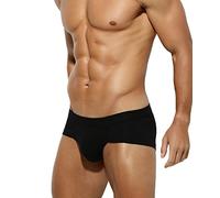 Mauro Kane Slip Homme Calecon Modal Boxer Taille Basse sous Vetement de Sport Stretch et Confort Noir M