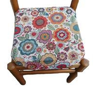 mauro Lot de 6 galettes de Chaise à Rabats, Coussins de chaises Cuisine - Tissu Gobelin - avec ailettes - avec Fermeture éclair - 40 x 40 cm var.129