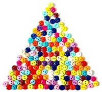 MauSong Lot de 200 mini boutons ronds en résine de 6 mm - Outils de couture assortis pour boutons décoratifs, scrapbooking, vêtements, loisirs créatifs, décoration faite à la main