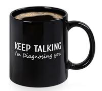 Maustic Cadeau de psychologie, cadeau de thérapeute, tasse « Keep Talking I'm Diagnosing You », cadeau pour travailleur social, conseiller scolaire, cadeau pour homme et femme, psychologues,