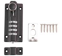 Mauujngy Verrouillage par Mot de Passe Boulon Noir Loquet de Porte en MéTal Antivol Combinaison de SéCurité à Chiffres ExtéRieur Maison en Bois Quincaillerie de Porte