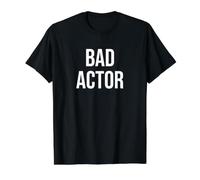 Mauvais Acteur T-Shirt Graphique avec Valeur, Homme, Noir, XL