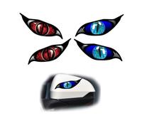 Mauvais œil Autocollant Voiture, 2 Paires Autocollant réfléchissant 3D mauvais yeux, Autocollants Moto, Iris Vinyl Drone Casque Moto Autocollant Voiture, pour voiture moto casque rouge scooter