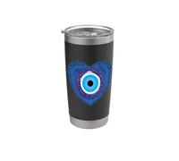 Mauvais œil Bleu Cœur Nazar Evil Eye Protection Grec Gobelet isotherme en acier inoxydable double paroi