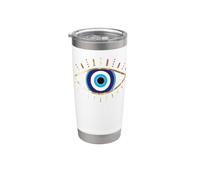 Mauvais Œil Cils Œil Grec Evil Eye Gobelet isotherme en acier inoxydable double paroi