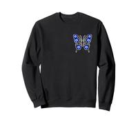 Mauvais œil dans l'art Papillon avec Symbole Mystique pour Femmes et Filles Sweatshirt