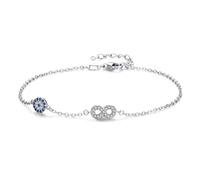 Mauvais œil en Argent Sterling 925 pour Femmes, Pierre Bleue Infini, Cristal CZ, Bijoux de Mariage, Bracelets pour Femme