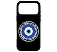 Mauvais œil Grec dans Un Cercle de clés grecques Clé Grecque Autour du Mauvais œil Coque pour iPhone 17 Pro Max