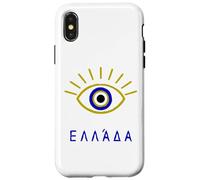 Mauvais œil Grec et « Grèce » écrits en Langue Grecque Coque pour iPhone X/XS