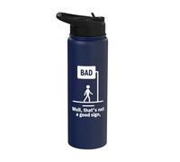 Mauvais signe drôle conception d'humour minimal Stainless Steel Insulated Water Bottle