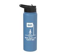 Mauvais signe drôle conception d'humour minimal Stainless Steel Insulated Water Bottle