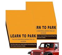 Mauvais ticket de stationnement - Fausses notes de blessure de voiture | 50 cartes de blessure de stationnement amusantes avec plusieurs raisons de violation, parkings ridicules, cartes de blessure de