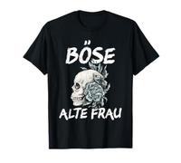 Mauvaise Femme Vintage tête de Mort avec Inscription Sarcastique. T-Shirt