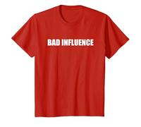 Mauvaise Influence T-Shirt, Enfant, Rouge, 8 Ans